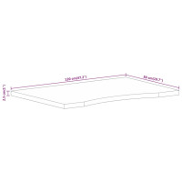 Produktbild för Skrivbordsskiva med kurva 120x50x2,5 cm massivt grovt mangoträ