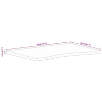 Produktbild för Skrivbordsskiva med kurva 160x50x2,5 cm massivt grovt mangoträ