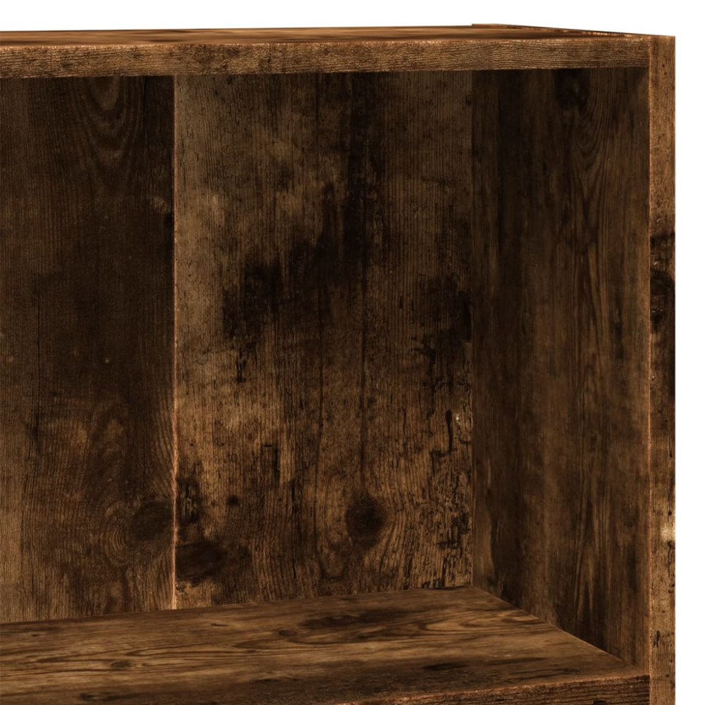 Produktbild för Bokhylla rökfärgad ek 80x24x76 cm konstruerat trä