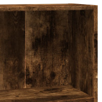 Produktbild för Bokhylla rökfärgad ek 80x24x76 cm konstruerat trä