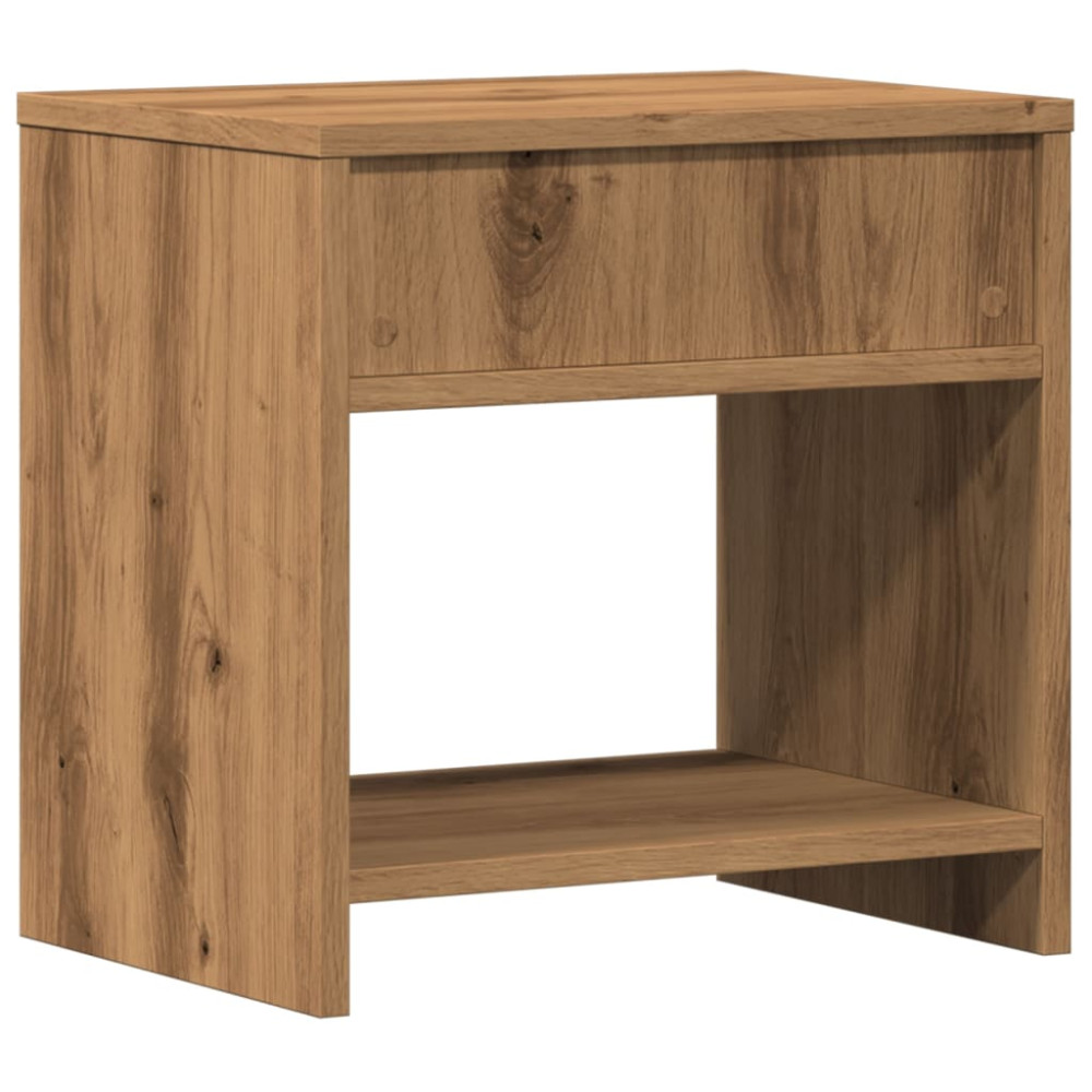 Produktbild för Sängbord 2 st ek 40x30x40 cm konstruerat trä