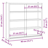 Produktbild för Väggskåp med dörrar 40x8,5x37 cm