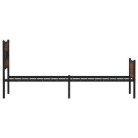 Produktbild för Sängram utan madrass brun ek 107x200 cm konstruerad trä