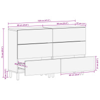 Produktbild för Skänkar 2 st svart 60x33x75 cm konstruerat trä