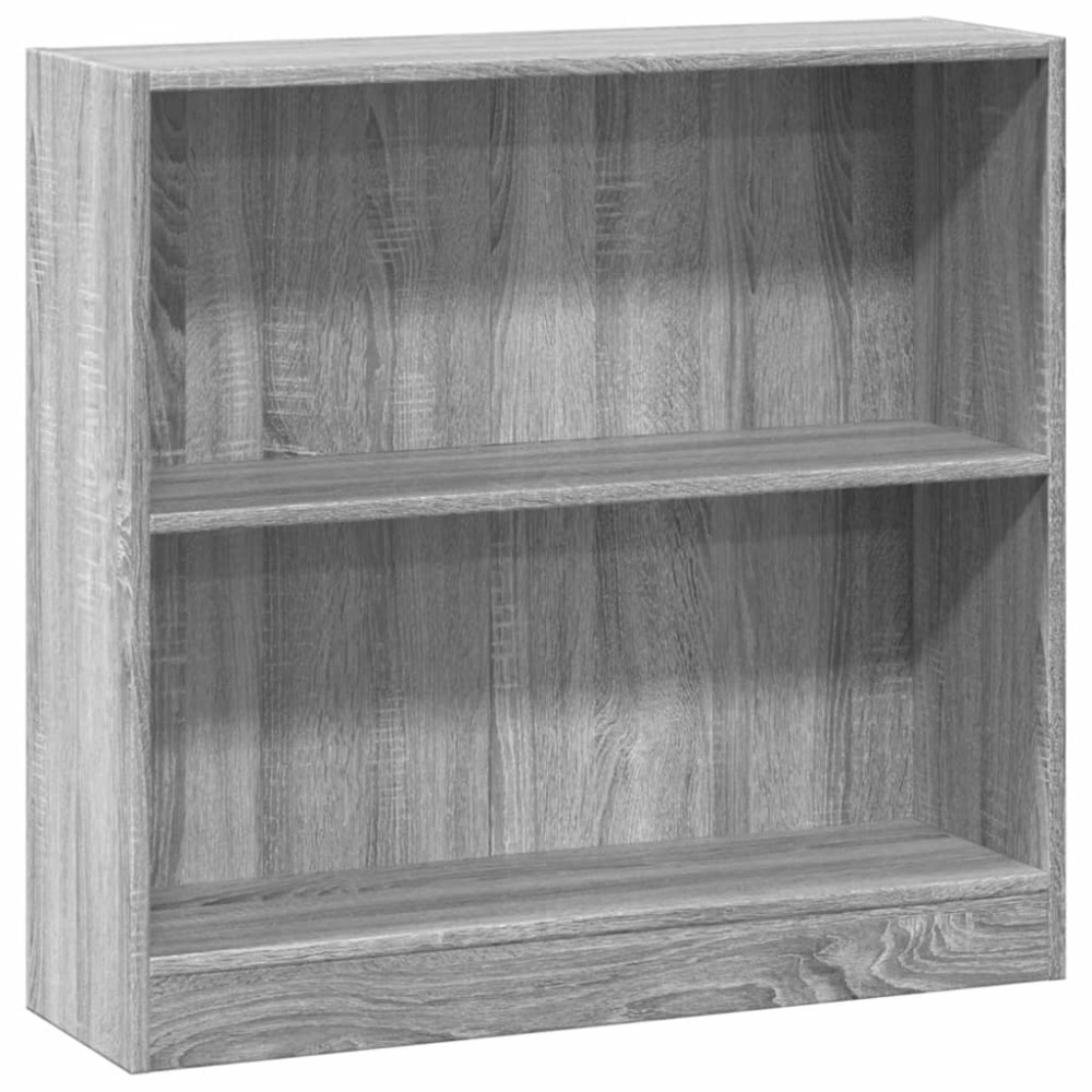 Produktbild för Bokhylla grå sonoma 80x24x76 cm konstruerat trä