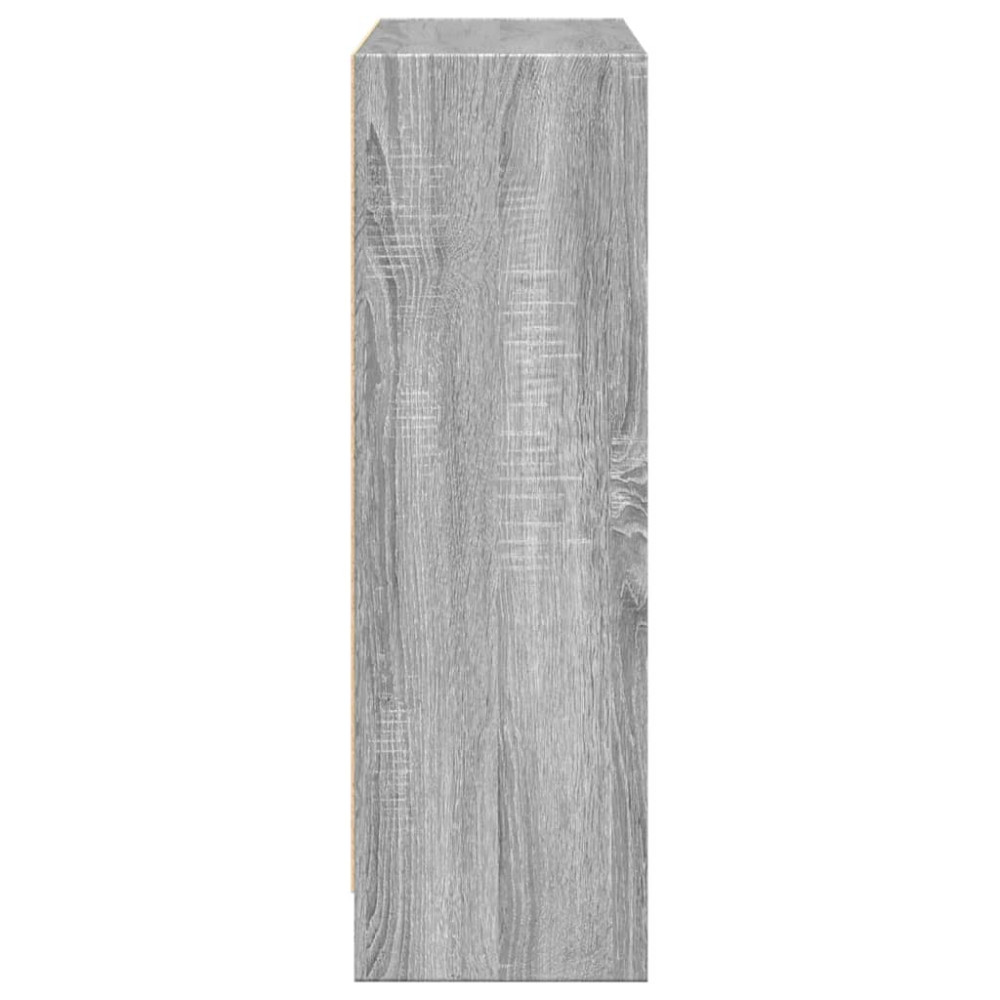 Produktbild för Bokhylla grå sonoma 80x24x76 cm konstruerat trä