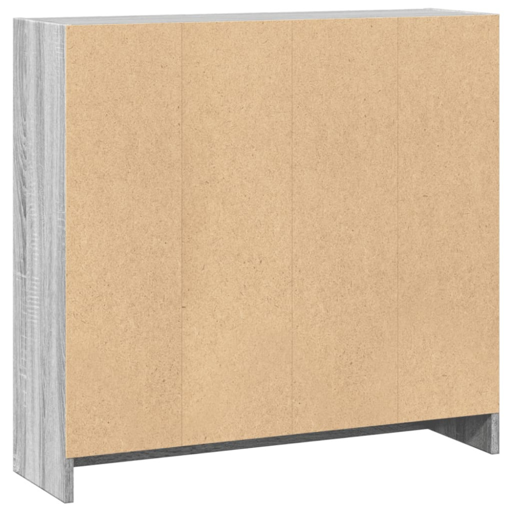 Produktbild för Bokhylla grå sonoma 80x24x76 cm konstruerat trä