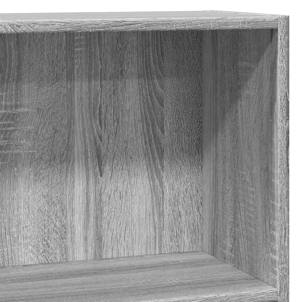 Produktbild för Bokhylla grå sonoma 80x24x76 cm konstruerat trä