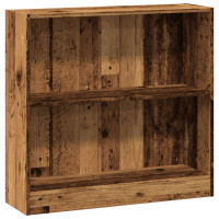 Produktbild för Bokhylla åldrat trä 80x24x76 cm konstruerat trä