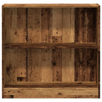 Produktbild för Bokhylla åldrat trä 80x24x76 cm konstruerat trä
