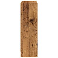 Produktbild för Bokhylla åldrat trä 80x24x76 cm konstruerat trä