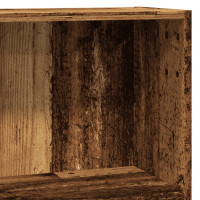 Produktbild för Bokhylla åldrat trä 80x24x76 cm konstruerat trä
