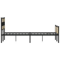 Produktbild för Sängram utan madrass metall sonoma-ek 193x203 cm