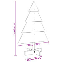 Produktbild för Julgran trä 70 cm massivt trä