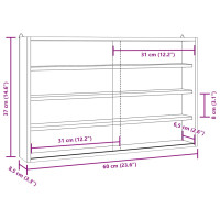 Produktbild för Väggskåp med dörrar 60x8,5x37 cm