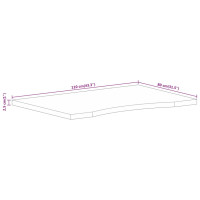 Produktbild för Skrivbordsskiva med kurva 110x80x2,5 cm massivt grovt mangoträ