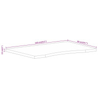 Produktbild för Skrivbordsskiva med kurva 110x50x2,5 cm massivt grovt mangoträ