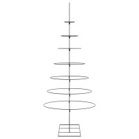 Produktbild för Julgran i metall svart 210 cm