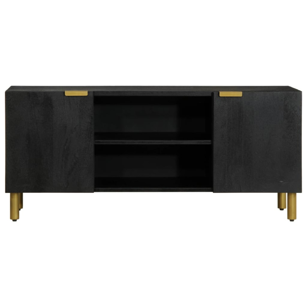 Produktbild för Tv-bänk svart 105x33x46 cm konstruerat trä