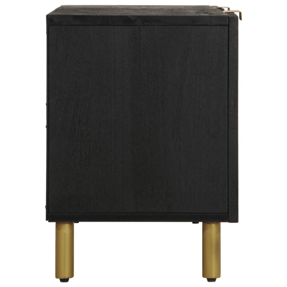 Produktbild för Tv-bänk svart 105x33x46 cm konstruerat trä