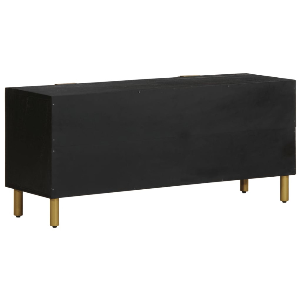 Produktbild för Tv-bänk svart 105x33x46 cm konstruerat trä