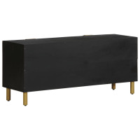 Produktbild för Tv-bänk svart 105x33x46 cm konstruerat trä