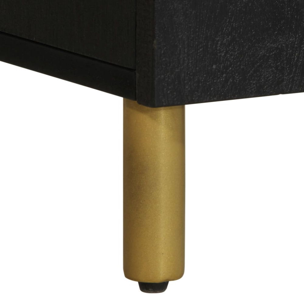 Produktbild för Tv-bänk svart 105x33x46 cm konstruerat trä