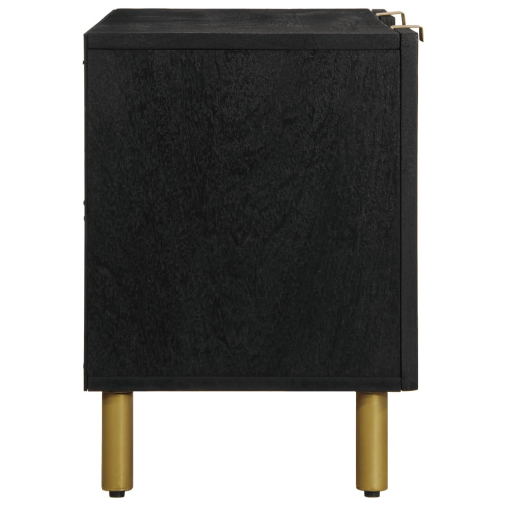 Produktbild för Tv-bänk svart 105x33x46 cm konstruerat trä