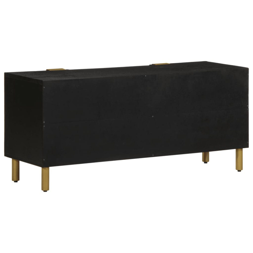 Produktbild för Tv-bänk svart 105x33x46 cm konstruerat trä