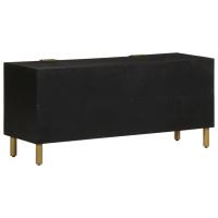 Produktbild för Tv-bänk svart 105x33x46 cm konstruerat trä