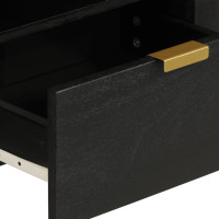Produktbild för Tv-bänk svart 105x33x46 cm konstruerat trä