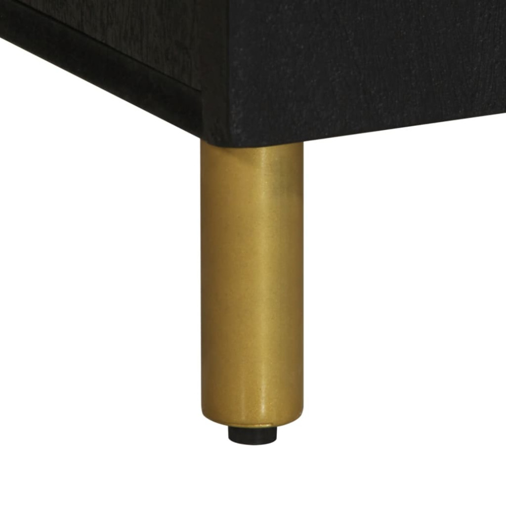 Produktbild för Tv-bänk svart 105x33x46 cm konstruerat trä