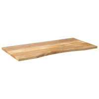 Produktbild för Skrivbordsskiva med kurva 140x50x2,5 cm massivt grovt mangoträ