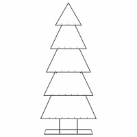 Produktbild för Julgran i metall svart 150 cm