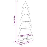 Produktbild för Julgran i metall svart 150 cm