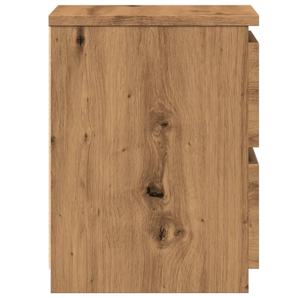 Produktbild för Sängbord 2 st artisan ek 30x30x40 cm konstruerat trä