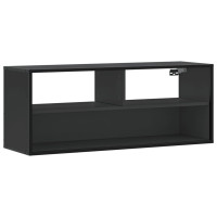 Produktbild för Tv-bänk svart 100x31x39,5 cm konstruerat trä och metall