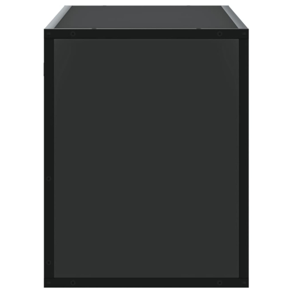 Produktbild för Tv-bänk svart 100x31x39,5 cm konstruerat trä och metall