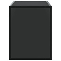 Produktbild för Tv-bänk svart 100x31x39,5 cm konstruerat trä och metall
