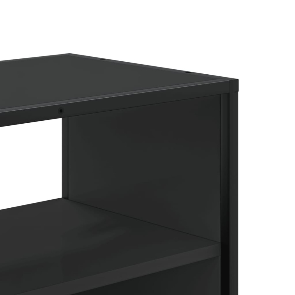 Produktbild för Tv-bänk svart 100x31x39,5 cm konstruerat trä och metall