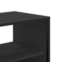 Produktbild för Tv-bänk svart 100x31x39,5 cm konstruerat trä och metall