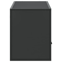 Produktbild för Tv-bänk svart 100x31x39,5 cm konstruerat trä och metall