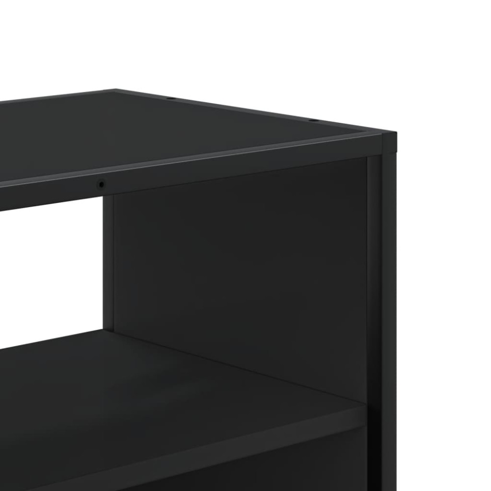 Produktbild för Tv-bänk svart 100x31x39,5 cm konstruerat trä och metall
