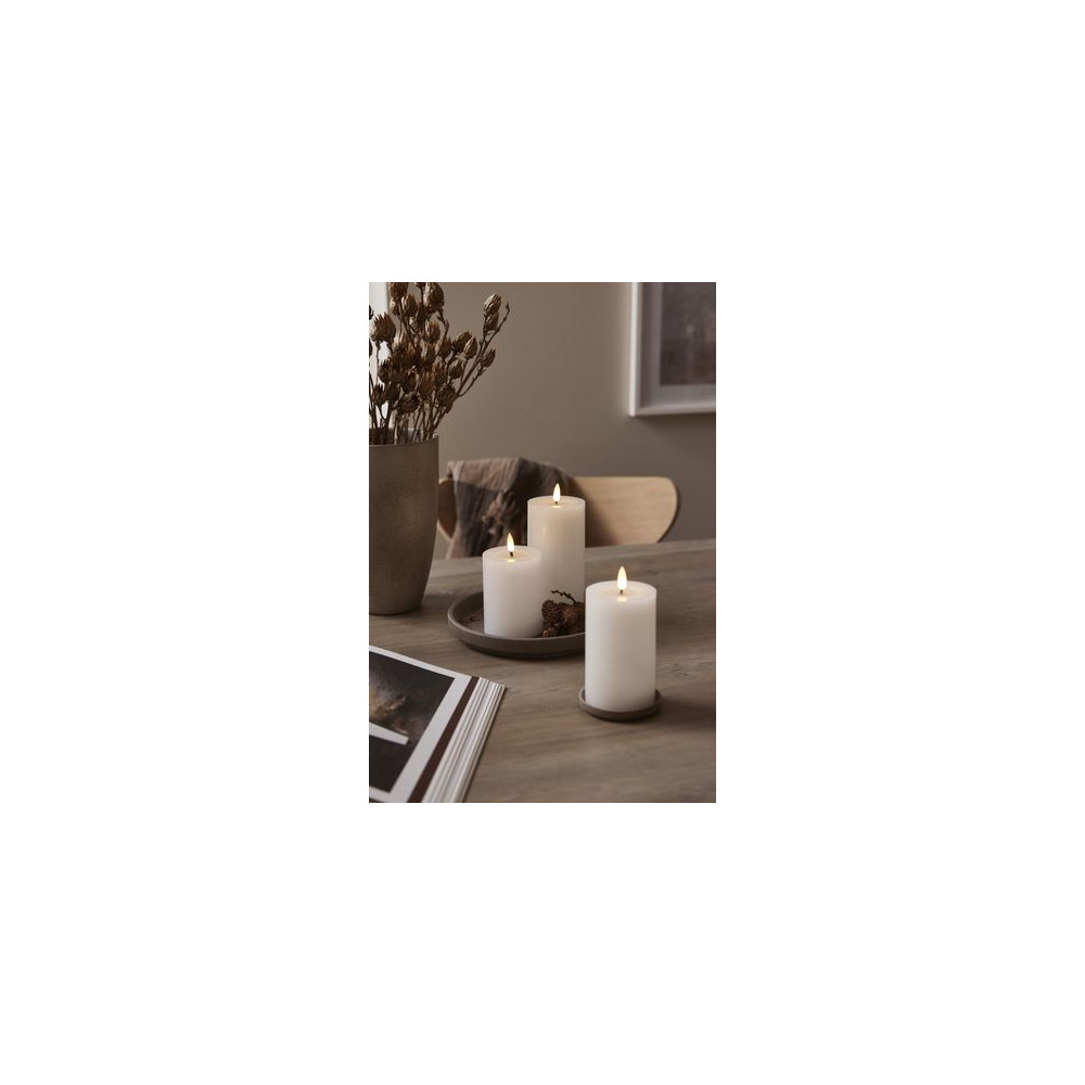 Produktbild för Blockljus STAR T Flamme LED 12,5cm beige