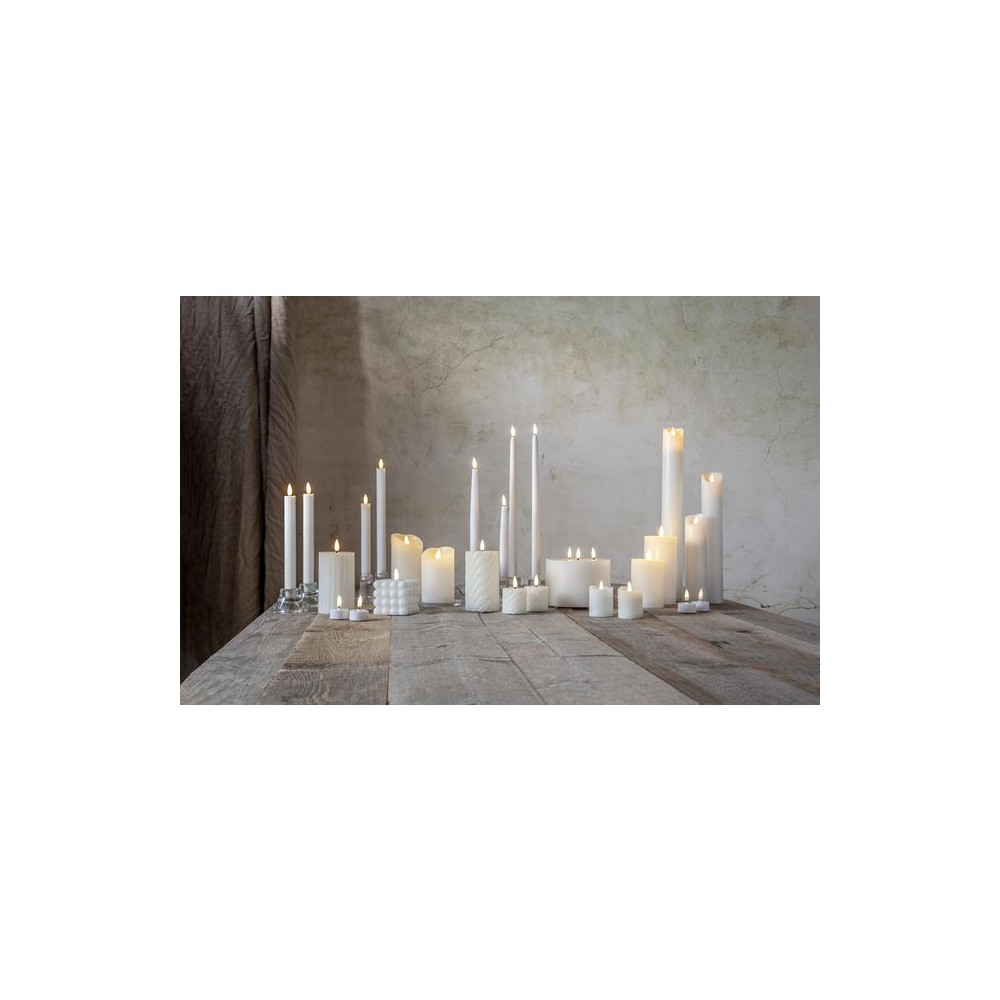 Produktbild för Blockljus STAR T Flamme LED 12,5cm beige
