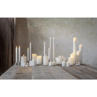 Produktbild för Blockljus STAR T Flamme LED 12,5cm beige