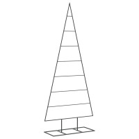 Produktbild för Julgran i metall svart 150 cm