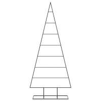 Produktbild för Julgran i metall svart 150 cm