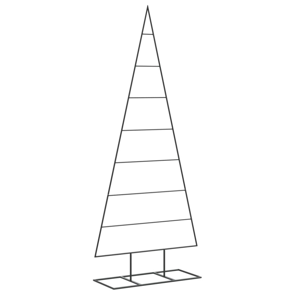 Produktbild för Julgran i metall svart 150 cm
