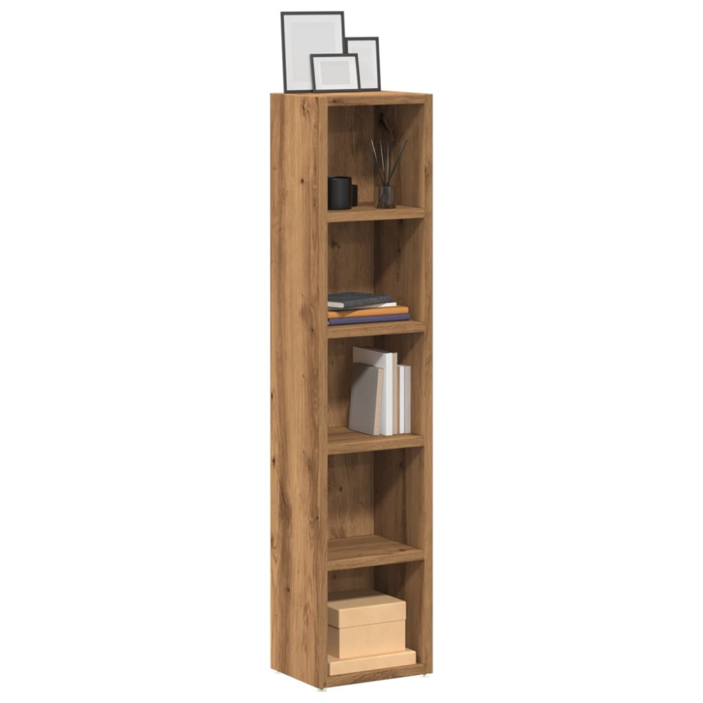 Produktbild för CD-hyllor 2 st artisian ek 21x16x93,5 cm konstruerat trä